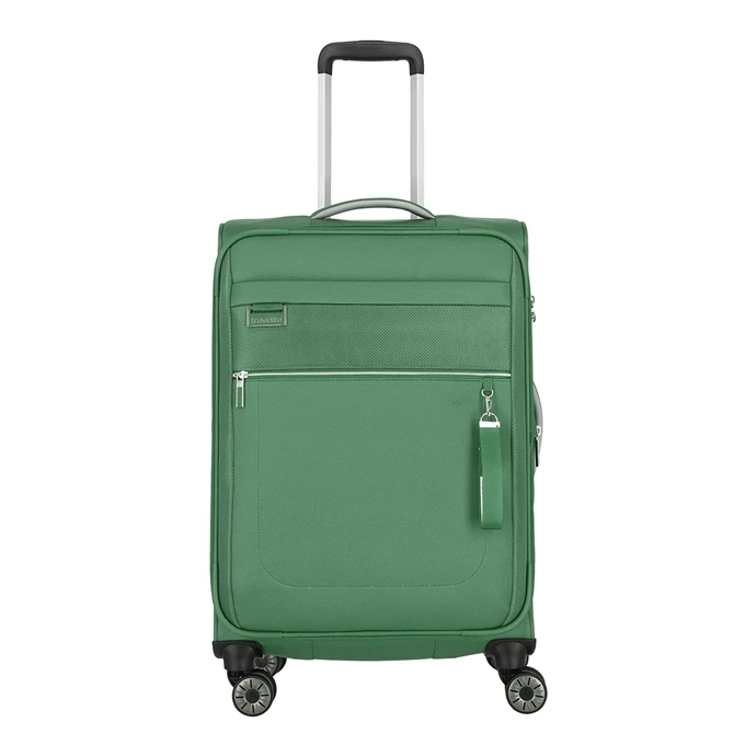 Travelite Miigo 4 Wheel Trolley M Expandable Green 3 Travelite Miigo 4 Wheel Trolley M Expandable Green
