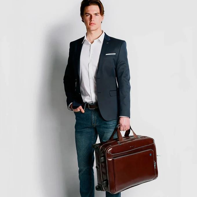 Piquadro Blue Square Cabin Trolley Black 4 Piquadro Blue Square Cabin Trolley Black - Afbeelding 2