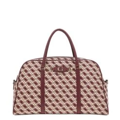 Guess Izzy Weekender Duffel Merlot Logo