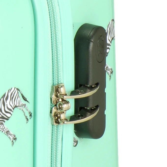 Princess Traveller Trendy Animal Zebra Cabin Trolley S Mint 6 Princess Traveller Trendy Animal Zebra Cabin Trolley S Mint - Afbeelding 4