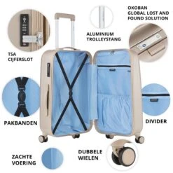 CarryOn Skyhopper 4 Wiel Trolley 68 Expandable Champagne -Samsonite || American Tourister || Eagle Creek Winkel image 480