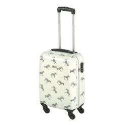 Princess Traveller Trendy Animal Zebra Cabin Trolley S White