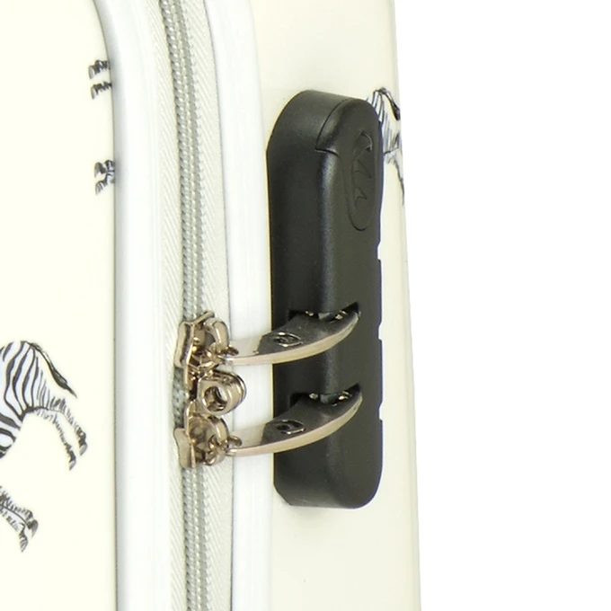 Princess Traveller Trendy Animal Zebra Cabin Trolley S White 6 Princess Traveller Trendy Animal Zebra Cabin Trolley S White - Afbeelding 4